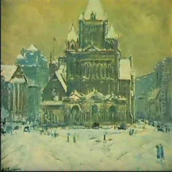 Trinity Church Oil Painting by Arthur Clifton Goodwin