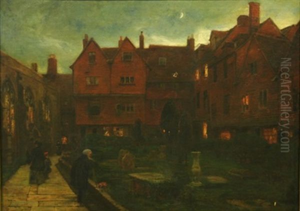 The Churchyard Oil Painting by Harry Goodwin