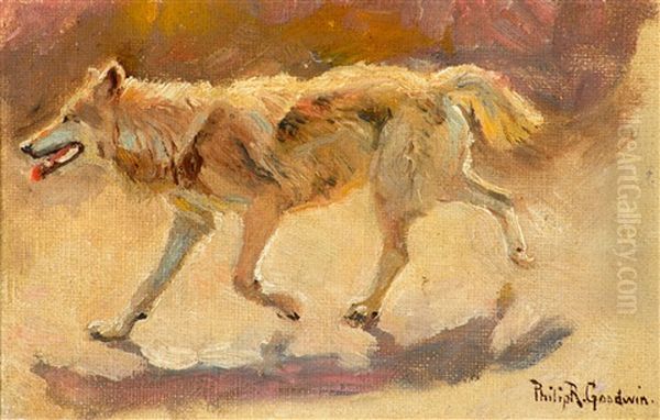 Wolf Oil Painting by Philip Russell Goodwin