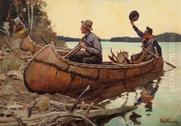 October Hunting Oil Painting by Philip Russell Goodwin