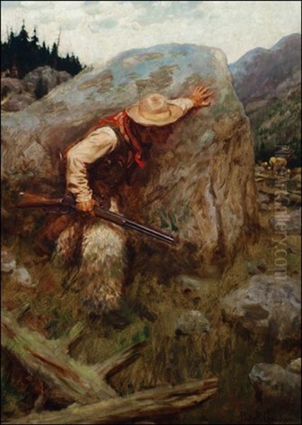 A Gun For The Man Who Knows Oil Painting by Philip Russell Goodwin