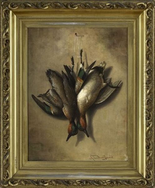 Nature Morte: Green-winged Teals Oil Painting by Richard La Barre Goodwin