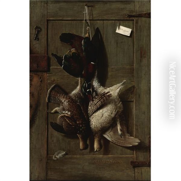 Still Life With A Wood Duck And Grouse Oil Painting by Richard La Barre Goodwin