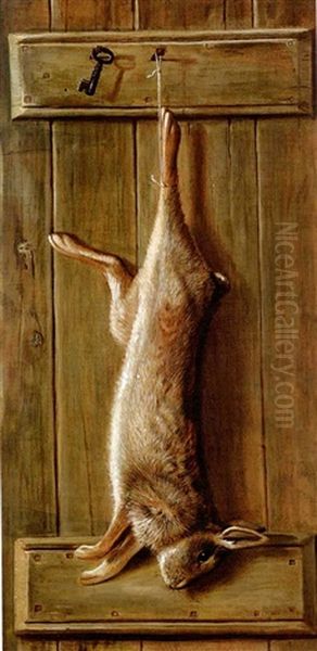 Hanging Rabbit Oil Painting by Richard La Barre Goodwin