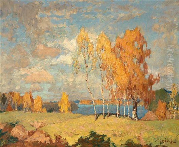 Herbst Oil Painting by Konstantin Ivanovich Gorbatov