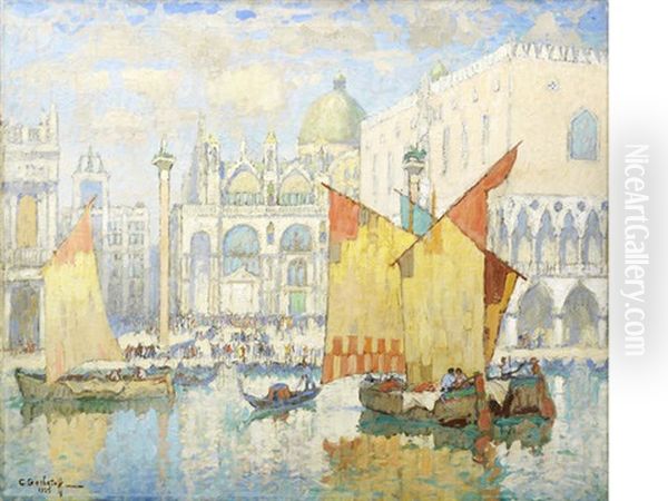 Venedig, The Doge's Palace Oil Painting by Konstantin Ivanovich Gorbatov