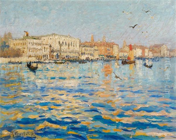 Venise Oil Painting by Konstantin Ivanovich Gorbatov