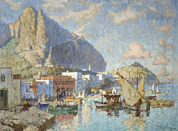 Capri (+ 4 Others; 5 Works) Oil Painting by Konstantin Ivanovich Gorbatov