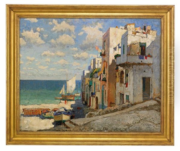 On The Island Of Capri Oil Painting by Konstantin Ivanovich Gorbatov