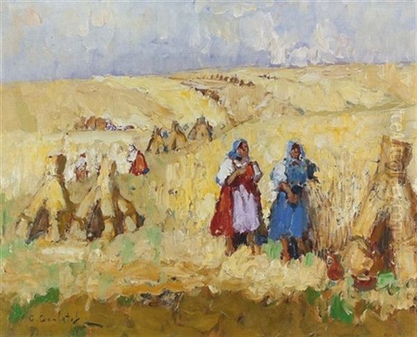 Die Ernte Oil Painting by Konstantin Ivanovich Gorbatov