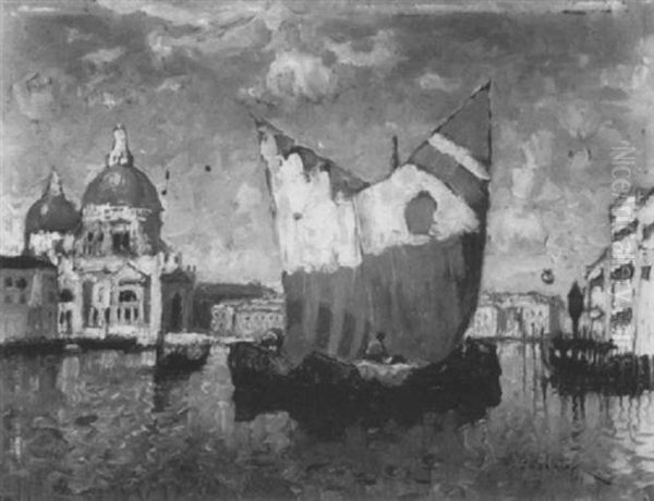 Venedig Mit St. Maria Della Salute Oil Painting by Konstantin Ivanovich Gorbatov