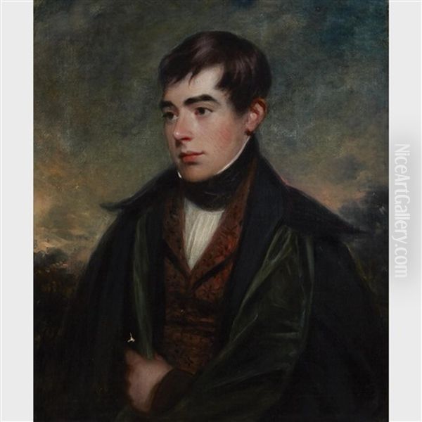 Portrait Of A Man (said To Be A Portrait Of Sir Walter Scott) Oil Painting by John Watson Gordon