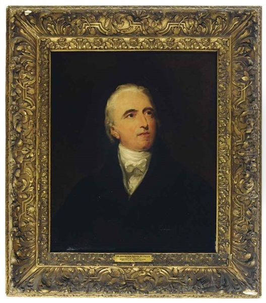 Portrait Of A Gentleman, Wearing Black Costume Oil Painting by John Watson Gordon