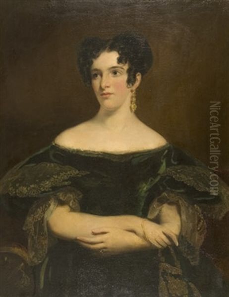 Portrait Of Mrs. Henderson by John Watson Gordon