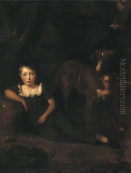 Portrait Of William Murray Nairne, Later 6th Baron Nairne, As A Boy Oil Painting by John Watson Gordon