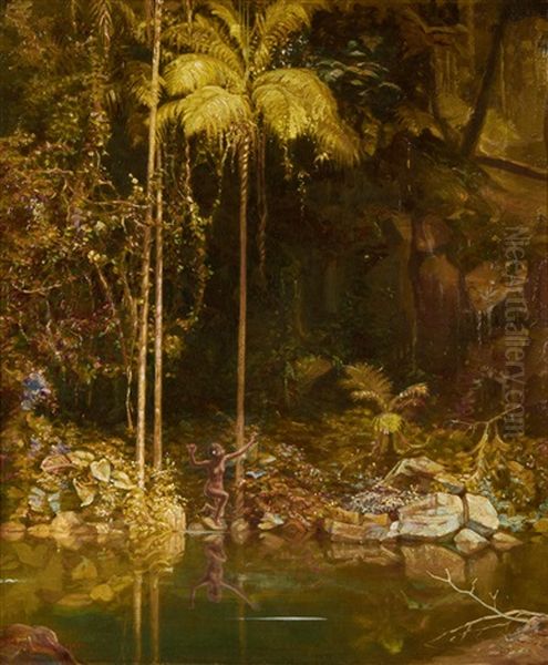 The Forest Mirror, Queensland Oil Painting by Charles Gordon-Frazer