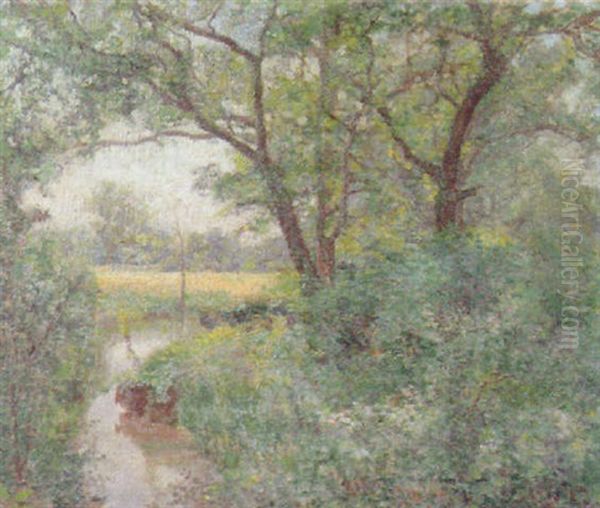 The Milldam, Brandsby, Yorkshire Oil Painting by Spencer Frederick Gore