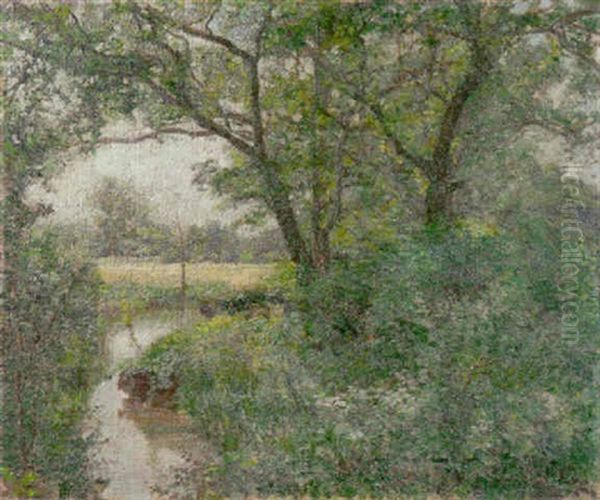 The Milldam, Brandsby, Yorkshire Oil Painting by Spencer Frederick Gore