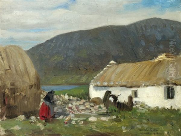 Achill, Dull Morning Oil Painting by William Crampton Gore