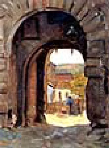 Gateway At Toledo Oil Painting by William Crampton Gore