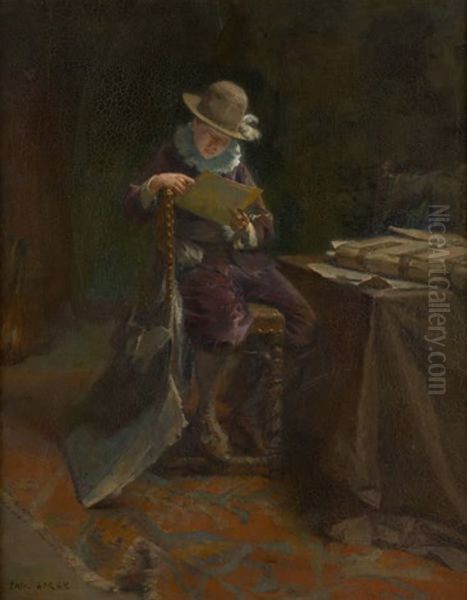 Le Jeune Erudit Oil Painting by Paul Eugene Gorge