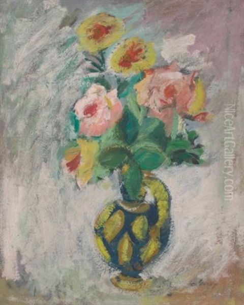 Vase Of Flowers Oil Painting by Arshile Gorky