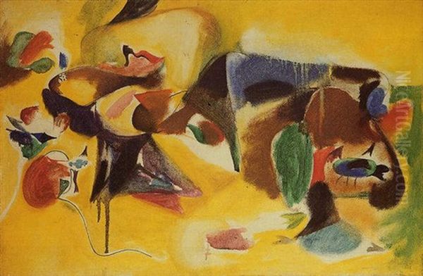 Etude Pour Le Tableau De Canberra Oil Painting by Arshile Gorky