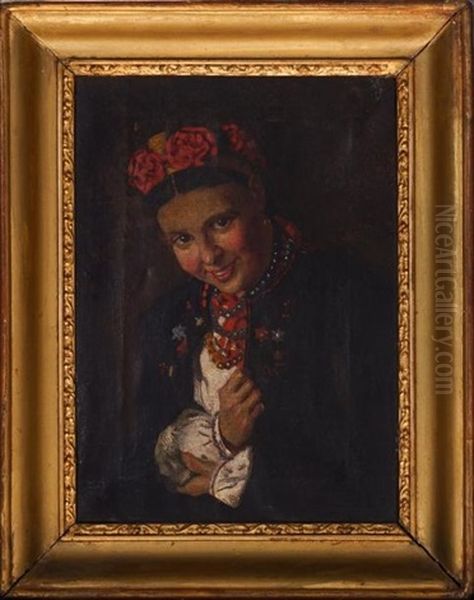 Jeune Paysanne Oil Painting by Ivan Lavrentievich Gorokhov