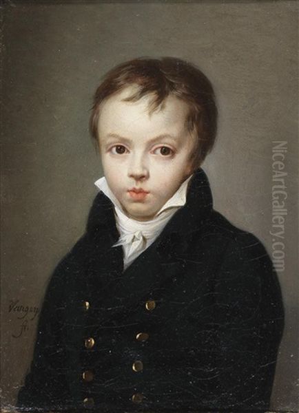 Portrait Of A Boy Oil Painting by Henri Nicolas Van Gorp