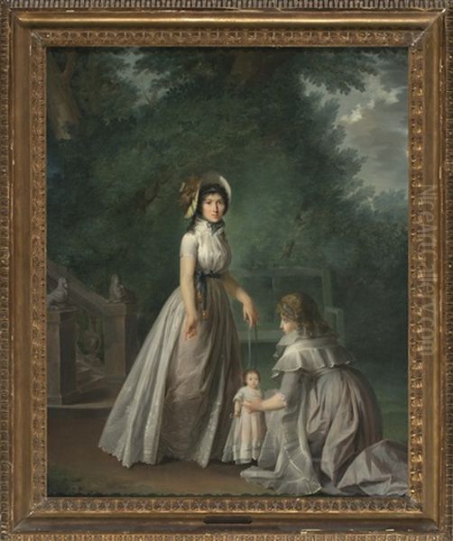 Jovenes En Un Jardin Oil Painting by Henri Nicolas Van Gorp