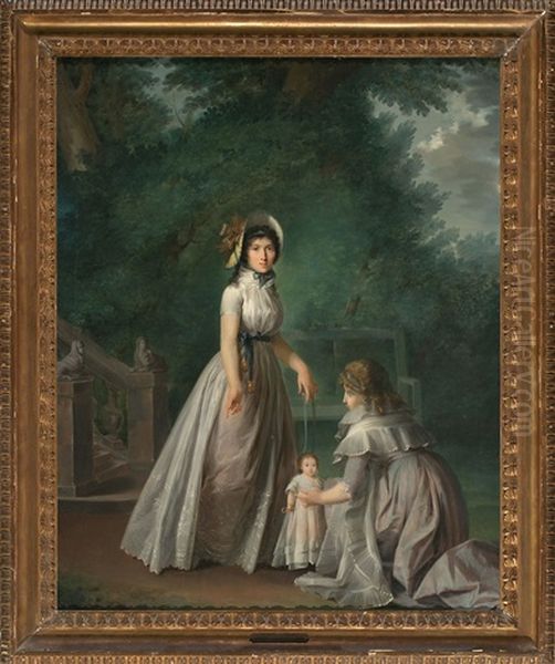 Jovenes En Un Jardin by Henri Nicolas Van Gorp