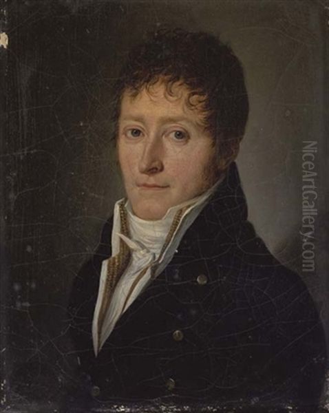 Portrait En Buste Du Comte De Pra, Marquis De Peseux (1767-1838) Oil Painting by Henri Nicolas Van Gorp