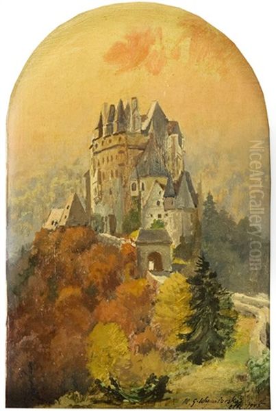 Zamek Eltz Oil Painting by Michael Gorstkin-Wywiorski