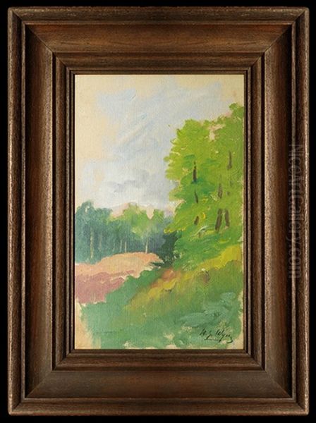 Woods, Landscape Study Oil Painting by Michael Gorstkin-Wywiorski