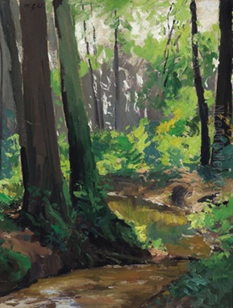 Waldbach Oil Painting by Michael Gorstkin-Wywiorski