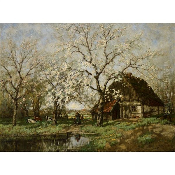 Spring Landscape Oil Painting by Arnold Marc Gorter