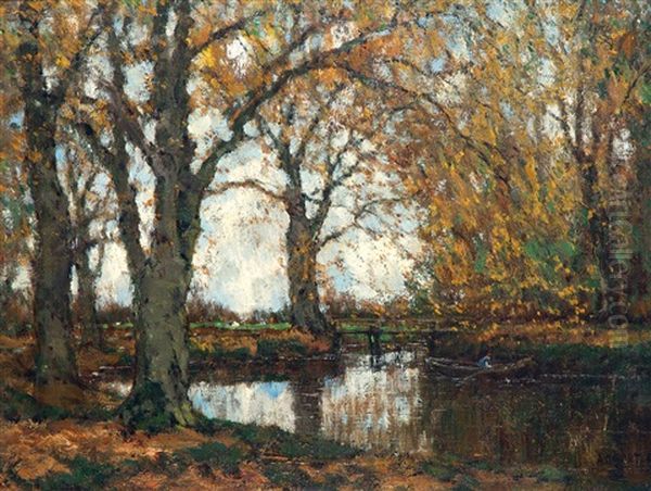 De Vordense Beek In De Herfst Oil Painting by Arnold Marc Gorter