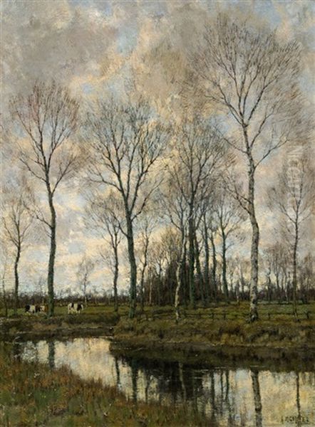 Flusslandschaft Oil Painting by Arnold Marc Gorter