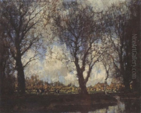 A View Of The Vordensee Beek Oil Painting by Arnold Marc Gorter