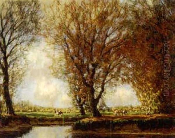 Golden Autumn Oil Painting by Arnold Marc Gorter