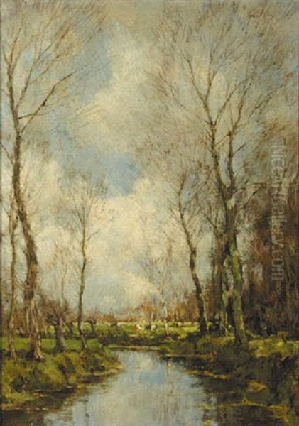 A Brook In The Forest Oil Painting by Arnold Marc Gorter