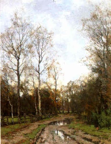 A Path In The Woods Oil Painting by Arnold Marc Gorter