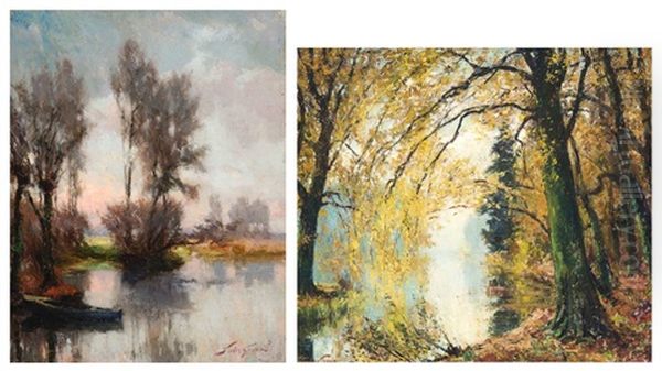 Coin D'etang; Overmere Donk (2 Works) Oil Painting by Pieter Gorus