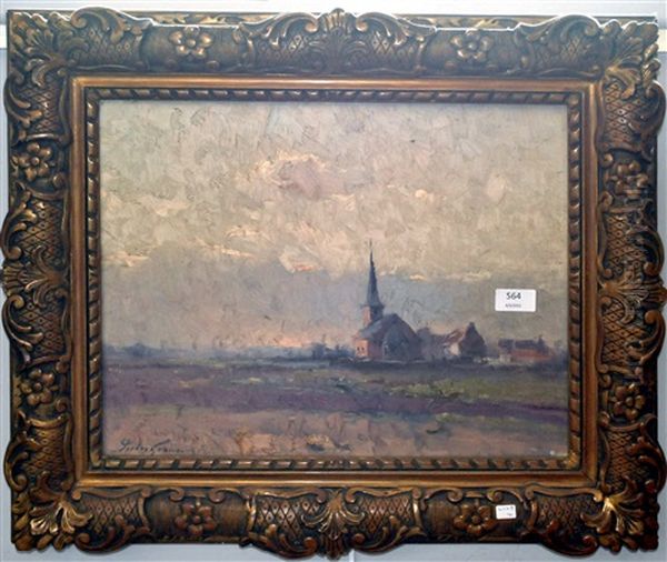 Paysage Avec Eglise Oil Painting by Pieter Gorus