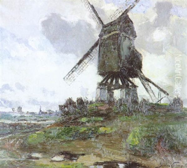 De Oude Molen Te Zele Oil Painting by Pieter Gorus