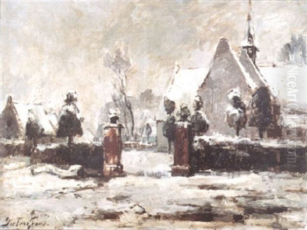 Vlassenbroek Onder Sneeuw Oil Painting by Pieter Gorus