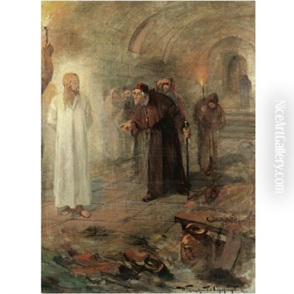 The Vision Oil Painting by Ivan Silych (Silovich) Goryushkin-Sorokopudov