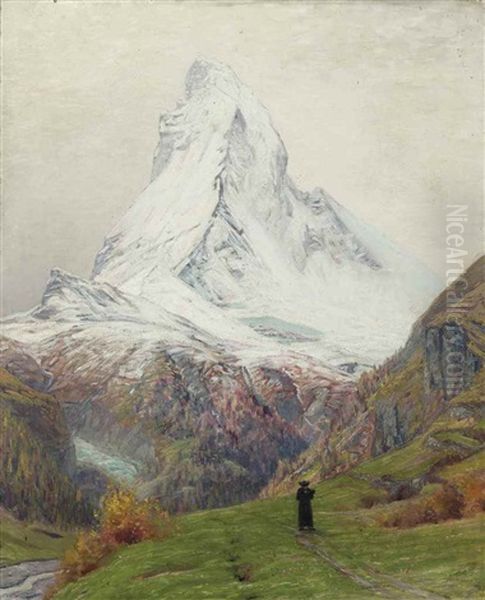 The Matterhorn Oil Painting by Albert Henri John Gos