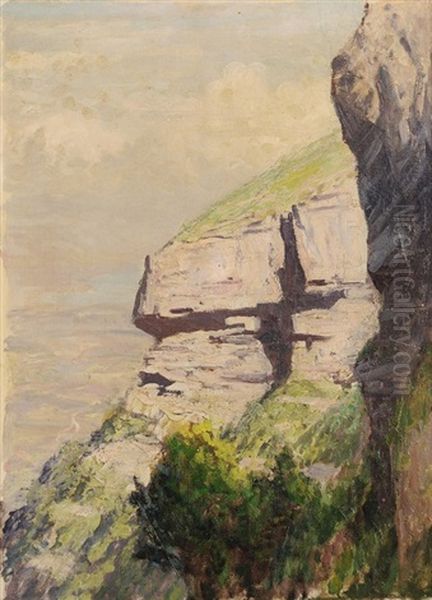 Blick Vom Steilhang Des Saleve Gegen Genf Und Genfersee Oil Painting by Albert Henri John Gos