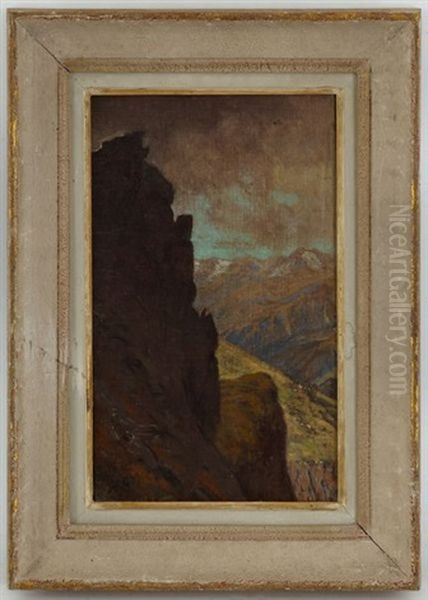 Vallee De Zermatt Oil Painting by Albert Henri John Gos